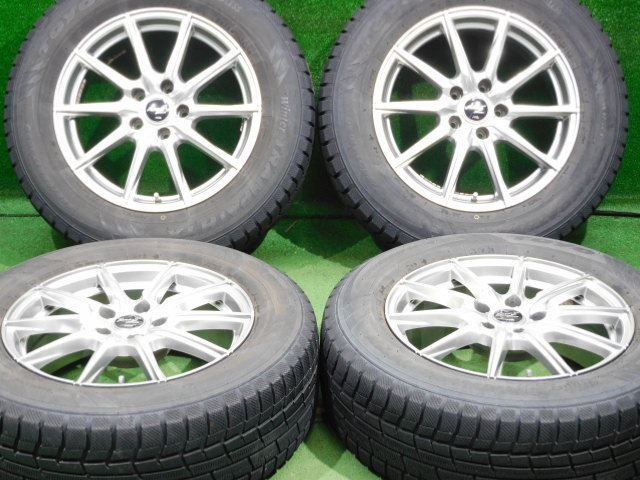 【ホイールのみ出荷可！】ユーロエス 17インチ 7J+38 5H114.3 中古 ホイールタイヤ 4本セット 225/65R17 CX-8 CX-5 ハリアー