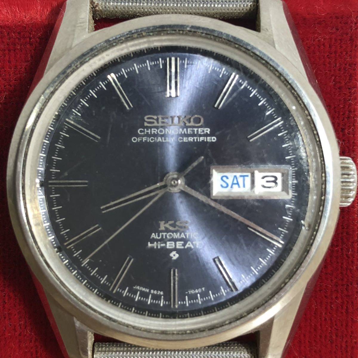 SEIKO セイコー KS キングセイコー クロノメーター ハイビート 5626-7040 メダリオン 自動巻き メンズ 腕時計 ベルト社外 不動