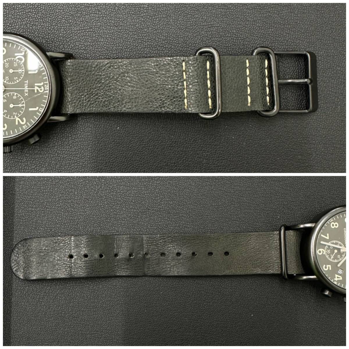 ☆稼働品☆ タイメックス TIMEX CR 2016 CELL レザーベルト 黒 