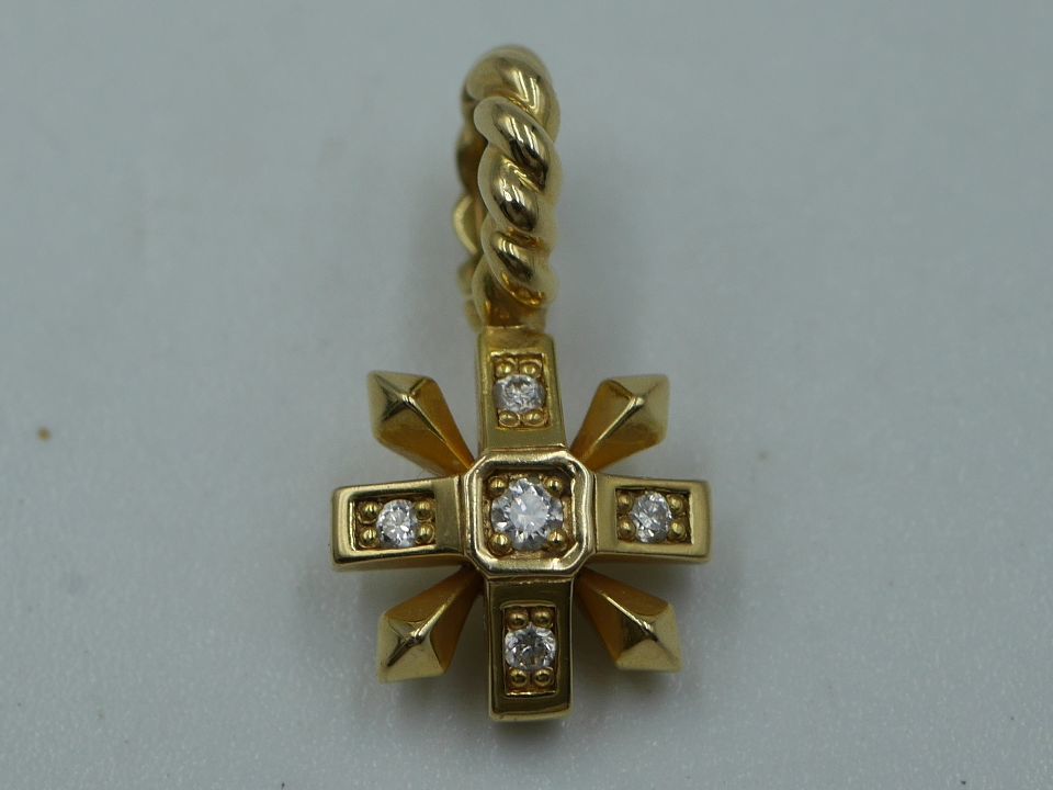 送料込み○中古○SJX 18金 ダイヤモンドチャーム○K18 DIAMOND CHARM