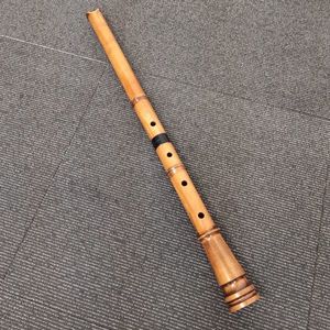 双丈銘 尺八 1尺8寸（約54.5cm）5穴 銀三線