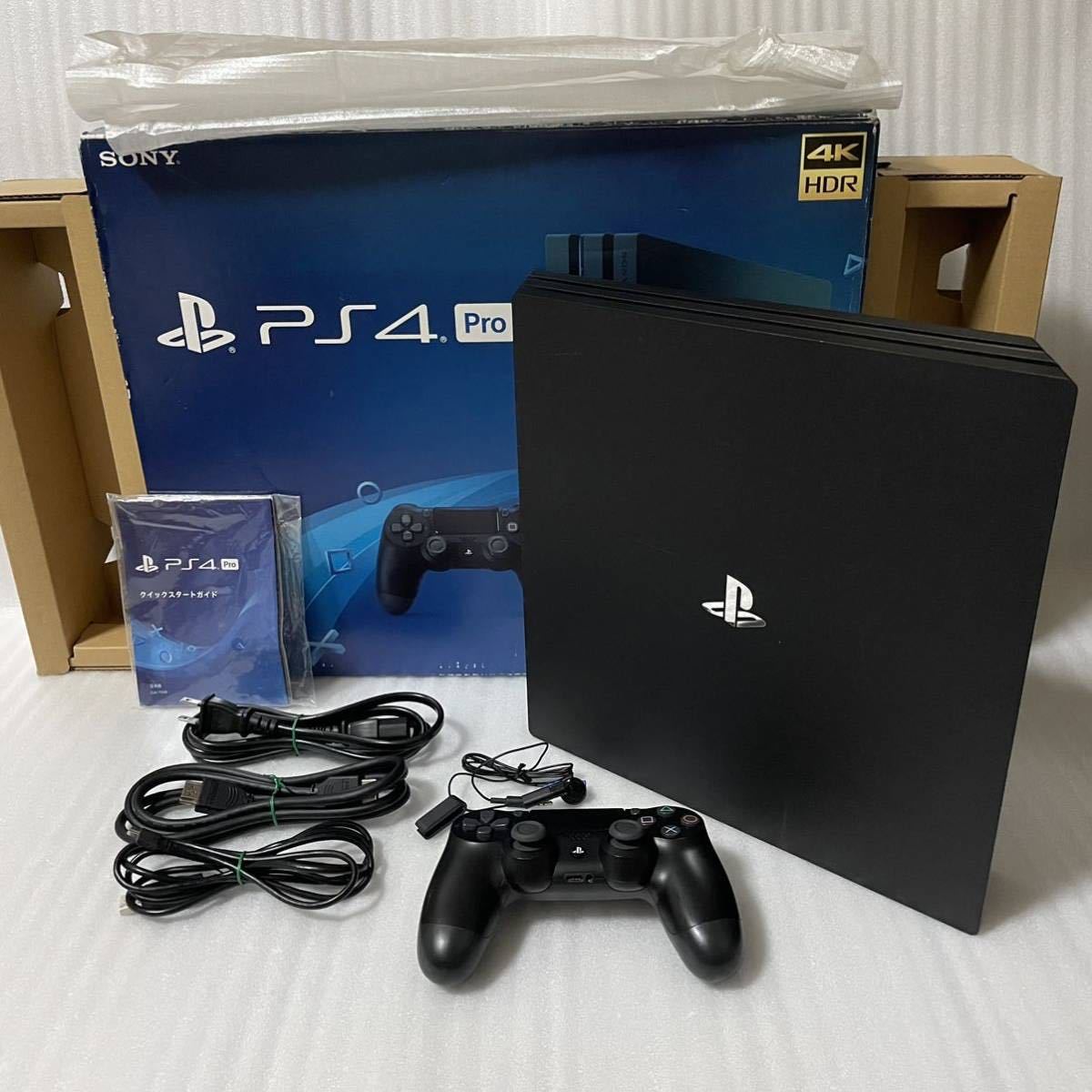 1円～ PS4 本体 動作確認済 PlayStation 4 Pro CUH-7100B ジェットブラック 1TB プレイステーション4 デュアルショック4 プレステ4