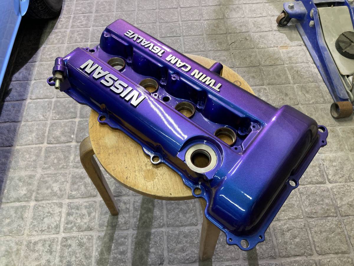 S13 シルビア 180SX SR20DET ヘッドカバー タペットカバー 偏光塗装 