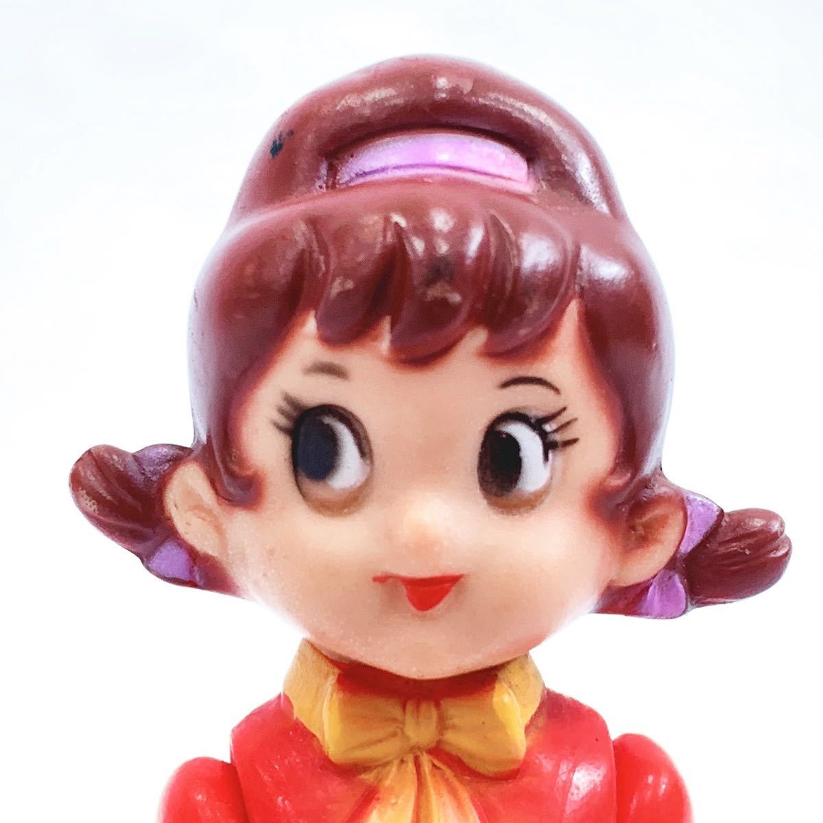 当時物 S.K.H ひみつのアッコちゃん ソフビ人形 高さ約14cm 昭和レトロ 