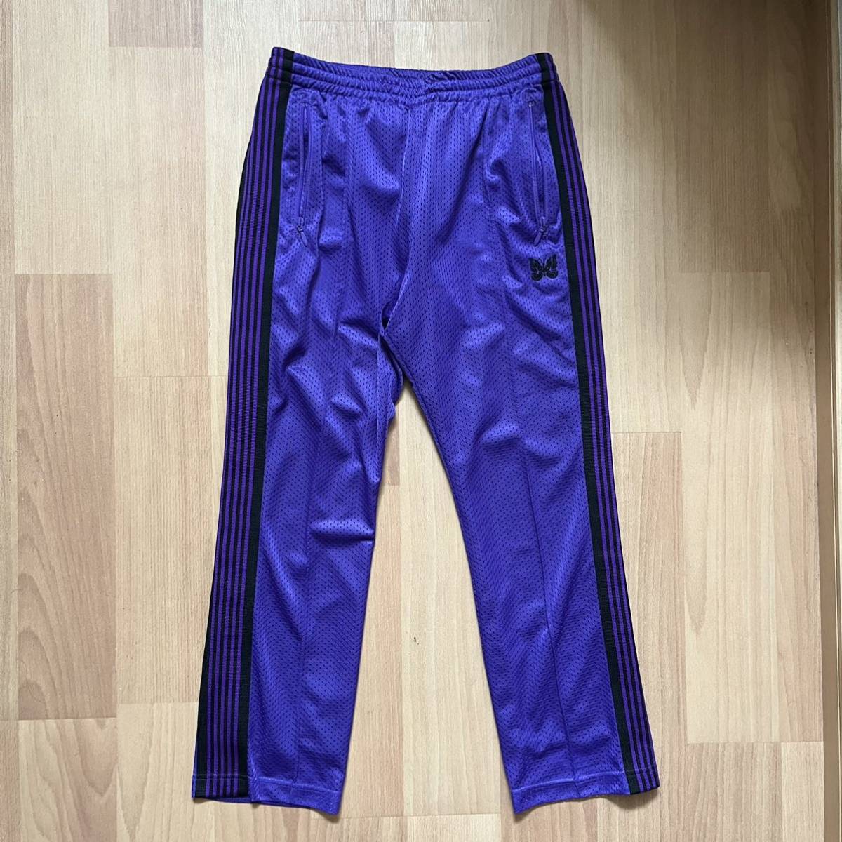 Needles x Beams ナロー　メッシュ　トラックパンツ　パープル　M