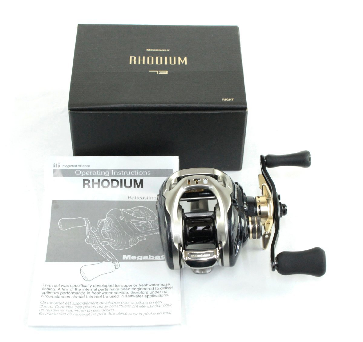 ○【中古品】メガバス Megabass ロジウム 73 RHODIUM ベイトリール