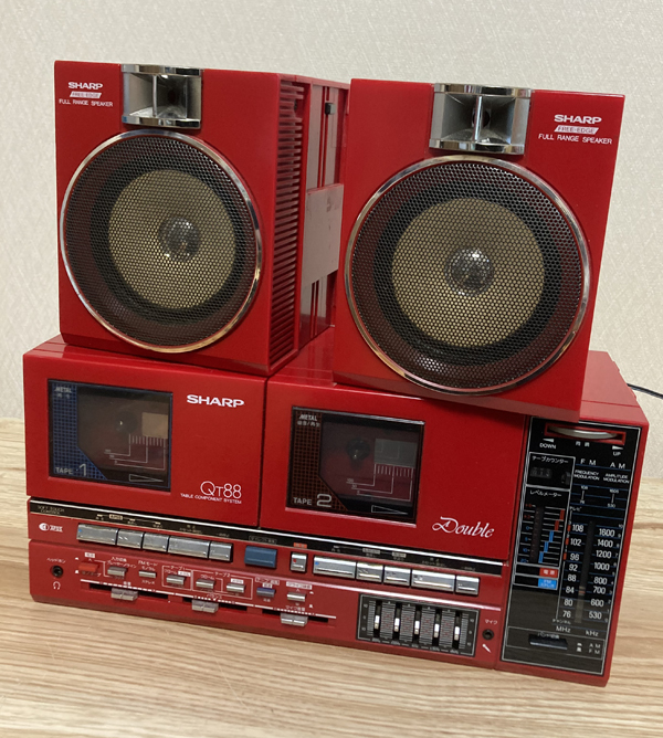 SHARP ダブルカセットデッキ QT88 ジャンク SHARP QT-88 レッド ダブルカセットデッキ ジャンク 公式通販