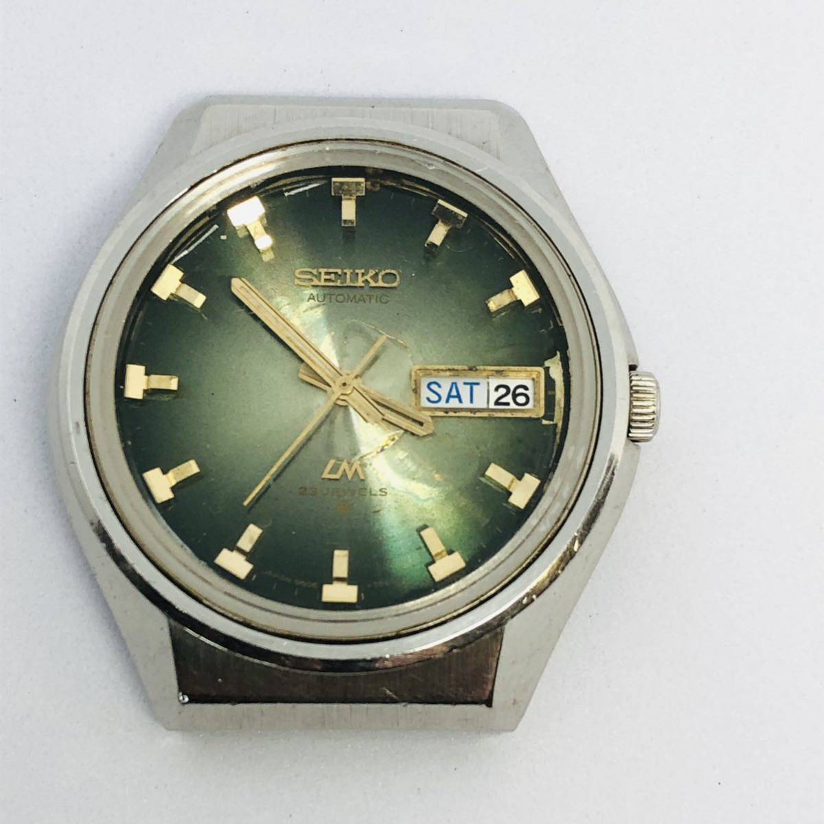 セイコー ロードマチック グリーン系 文字盤 5606-7320 SEIKO LM 自動