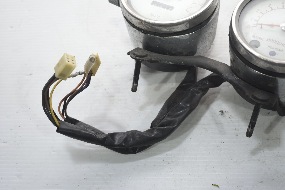 SR400　1JR　メーターセット SR400用純正スピードメーター、タコメーターセット ステー付 1JR