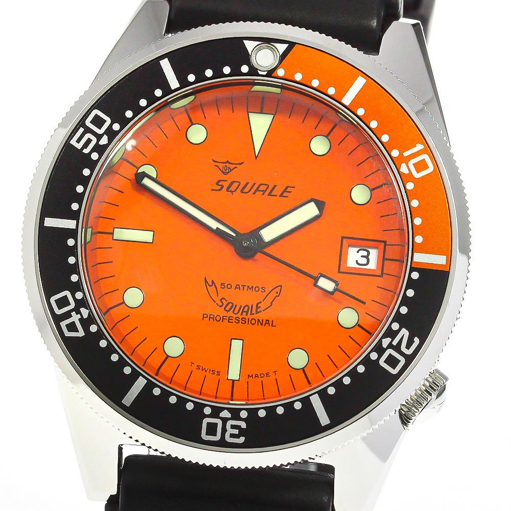 スクワーレ Squale 1521コレクション デイト 自動巻き メンズ 良品 箱・保証書付き_762441