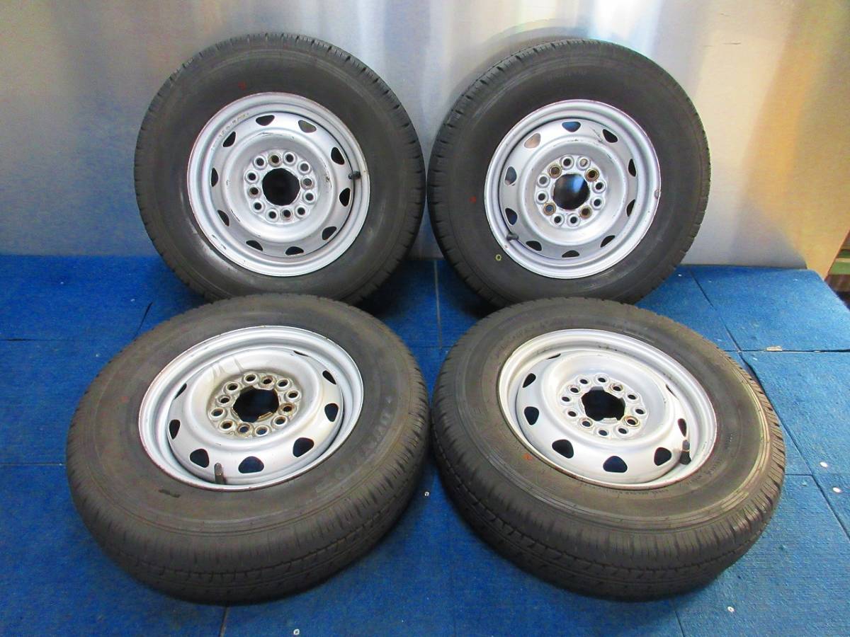 ★8-8.5分山★21年製★ ダンロップ VAN01 145R12 6PR LT　マルチスチール 12×3.5J 4H-100/110/114.3 4本セット 軽トラ・軽バン等　D1263