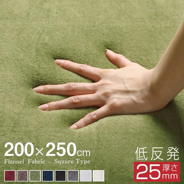 ラグ カーペット 厚手 低反発 3畳 おしゃれ オールシーズン 200×250 防ダニ ラグマット 滑り止め付 もっちり ウレタン フランネル KM575