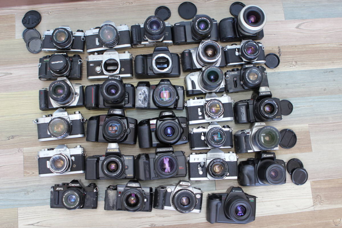 2 一眼レフフィルムカメラまとめ olympus canon minolta nikon pentax