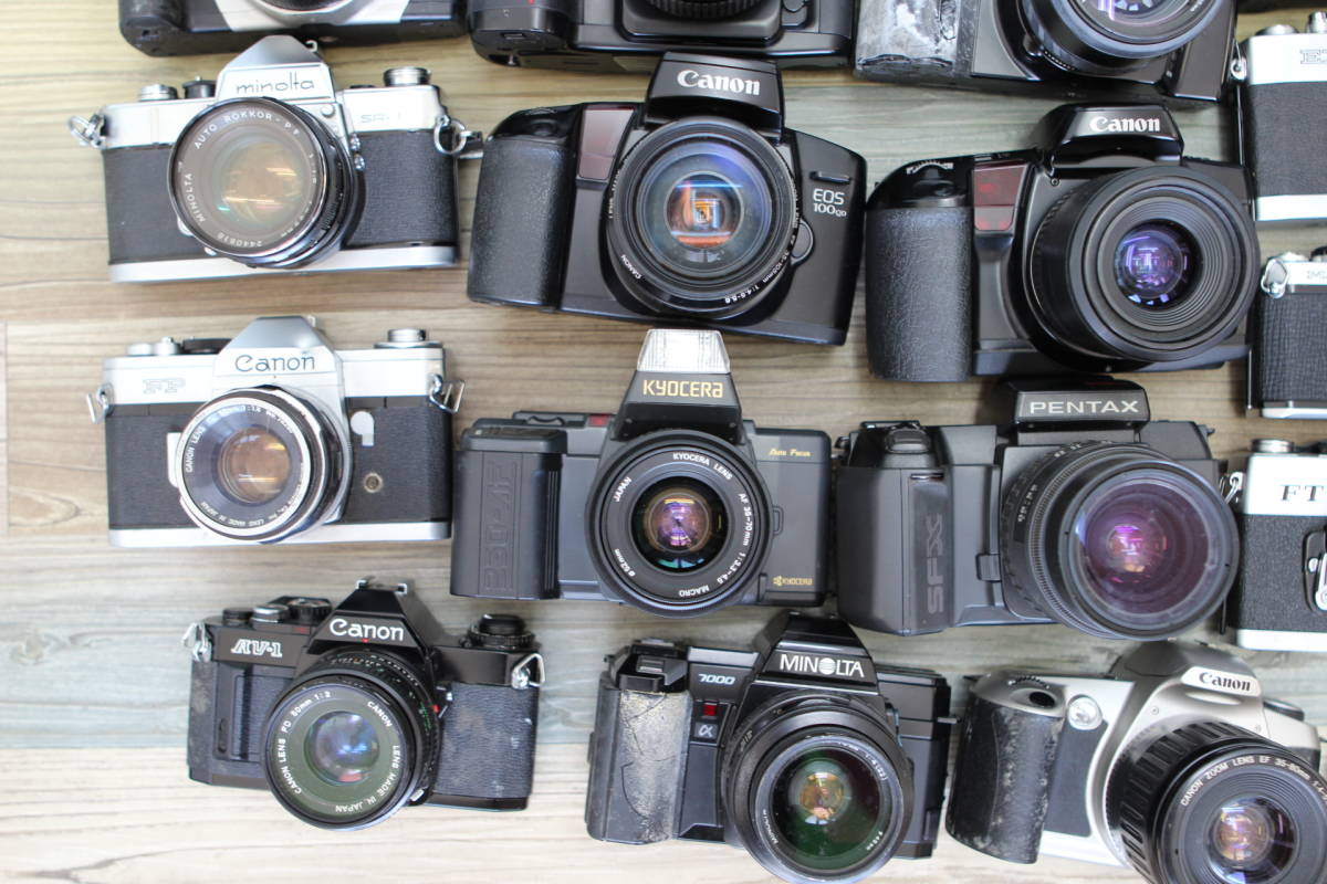 2 一眼レフフィルムカメラまとめ olympus canon minolta nikon pentax