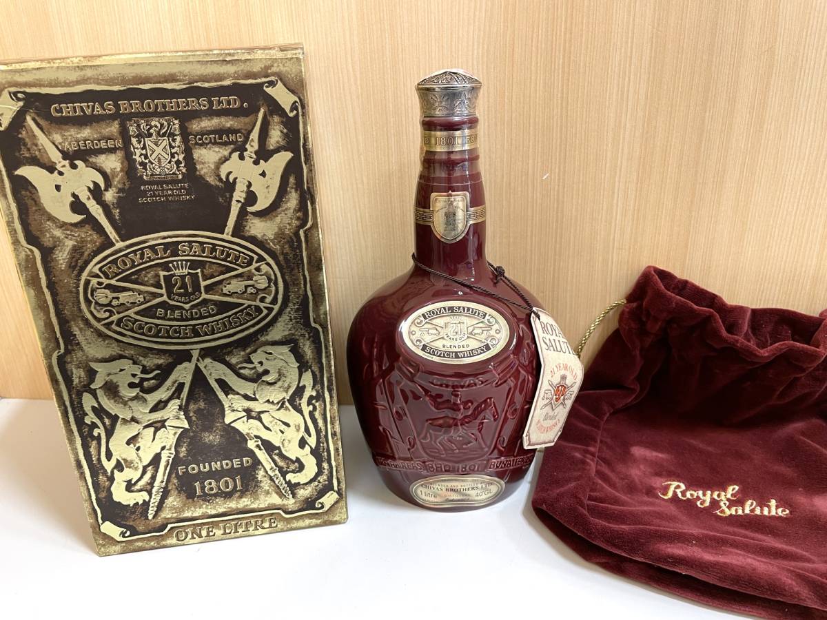 未開栓ロイヤルサルート21年 赤 700ml 陶器ボトル 未開栓ロイヤル