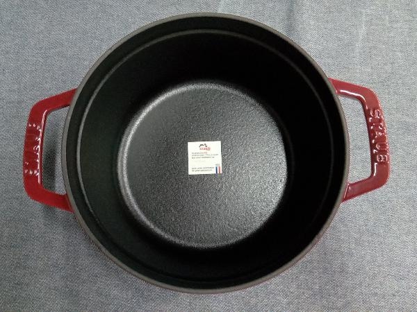 ストウブ ピコココット ラウンド チェリー 18cm 1.7L 両手鍋(■22-02-14)