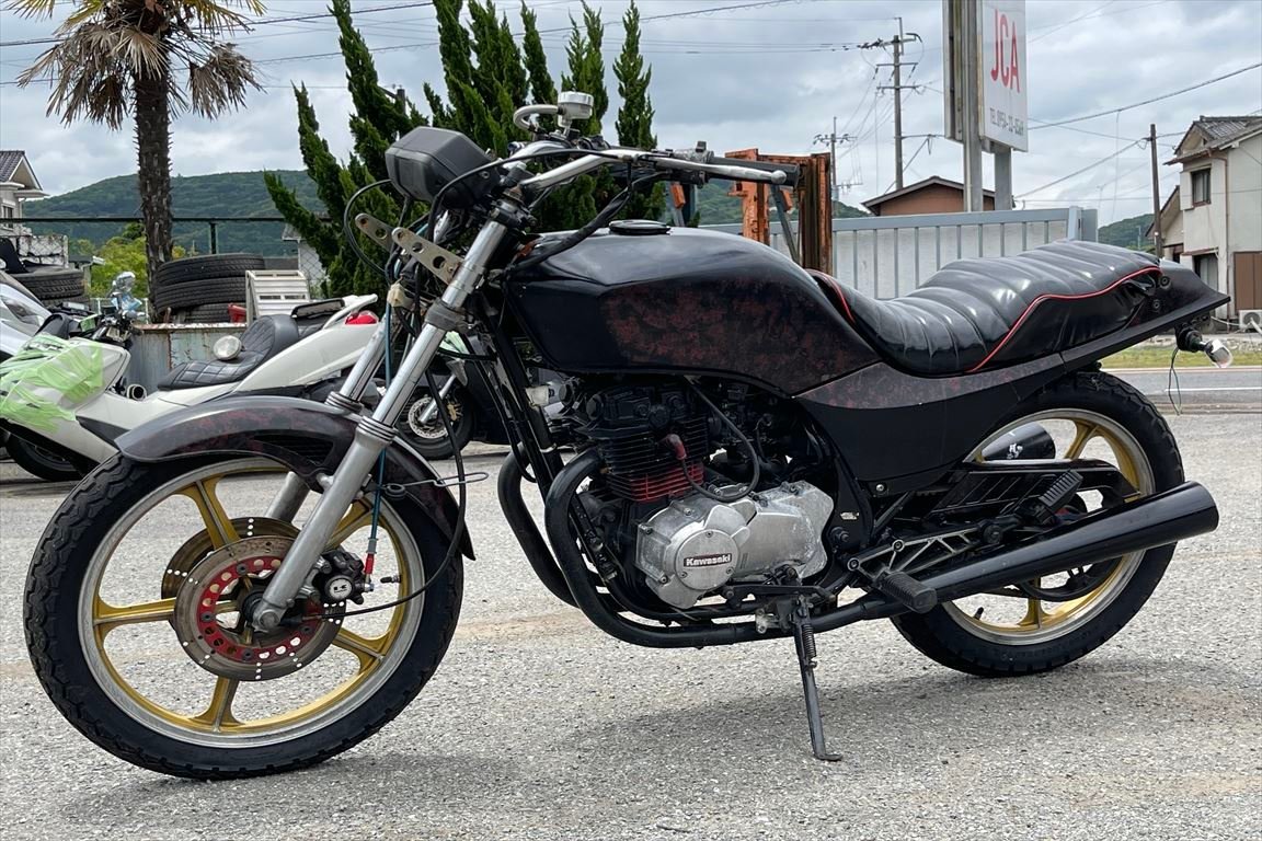 【数量限定，本物保証】 GPZ250 売り切り！１円スタート！EX250C！カスタム！キャブ車！クランキング確認済！レストアベース！検）Z250FT 全国配送可能！福岡佐賀