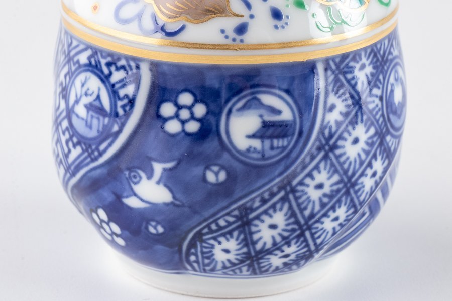 茶道具】『 五山窯 林淡幽 色絵宝尽くし文 三点揃 共箱 16700 』 京焼