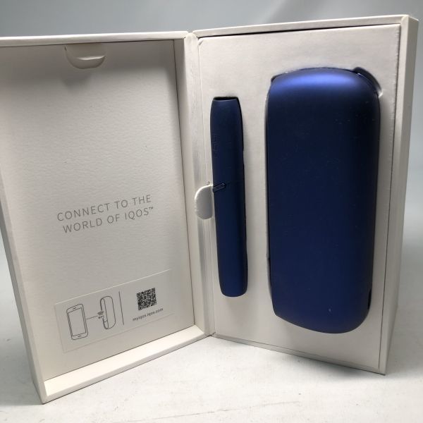 動作確認済　IQOS3 DUO ステラーブルー箱付き　コード　アダプター付き　