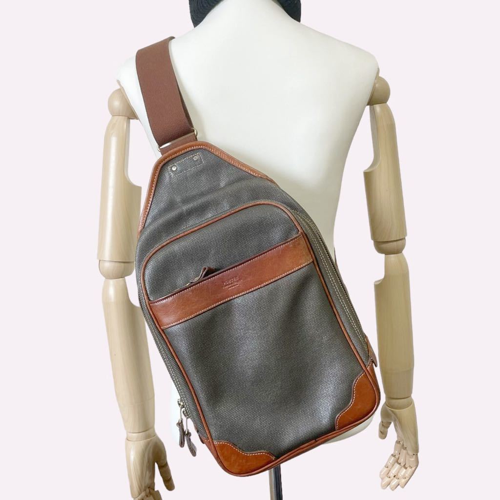 1円〜【紳士の遊び心】吉田カバン PORTER ポーターボディバッグ ワン 