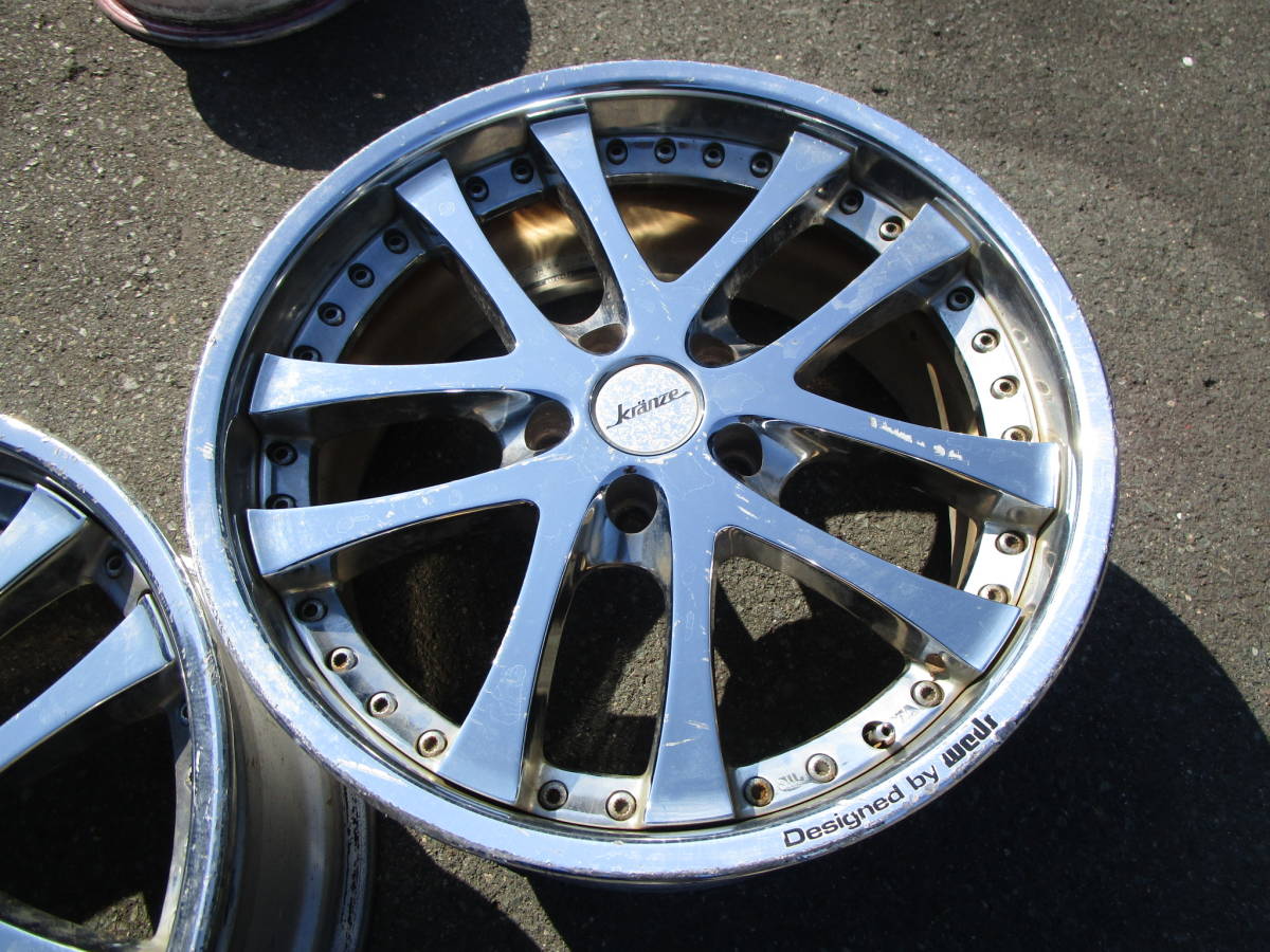 1904】深リム ウェッズ クレンツェ LXZ 18インチ 8J +36 PCD114.3 2本 18