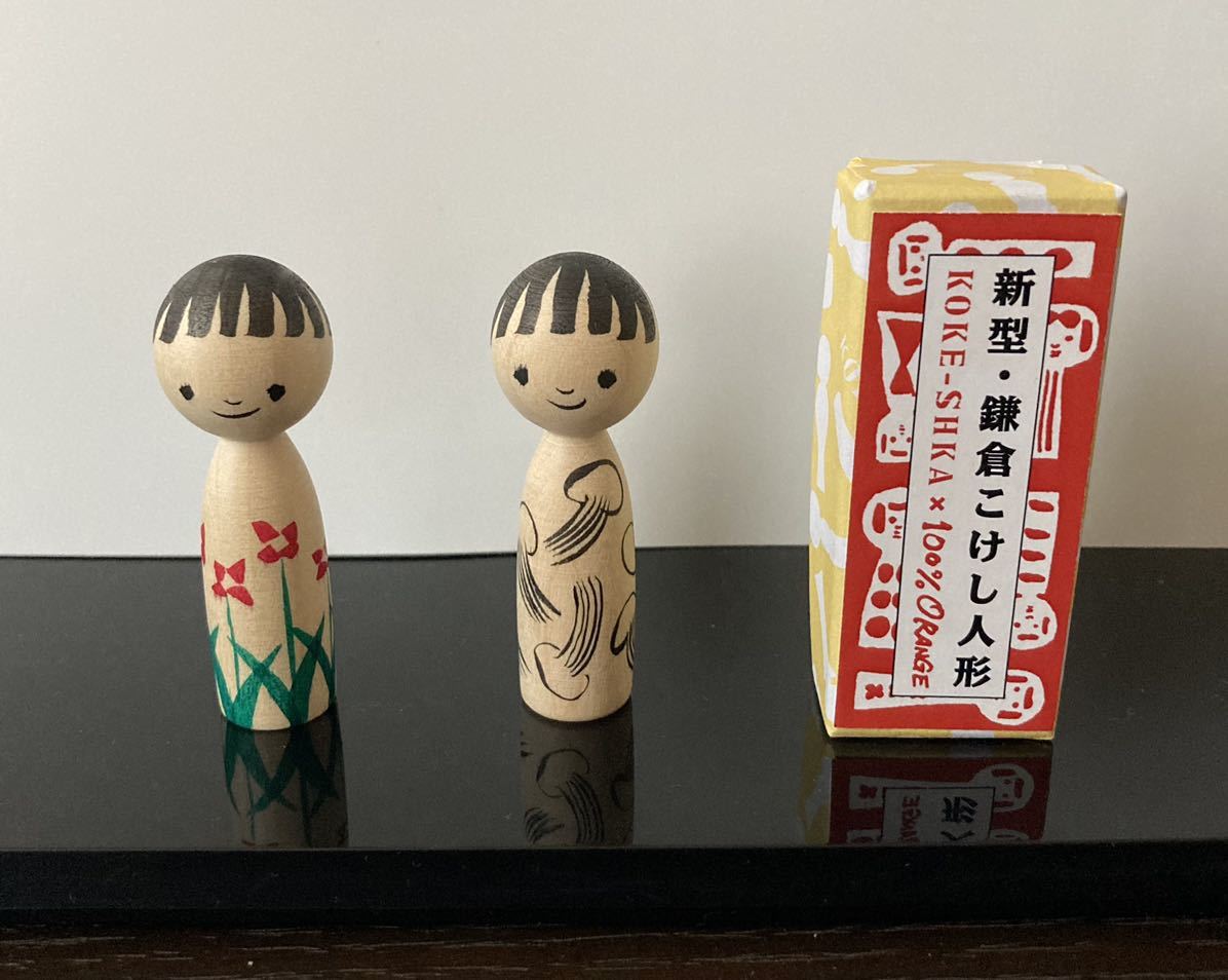 100%ORANGE 個展 コケーシカ 鎌倉 こけし 箱付 及川賢治 手描き 100%ORANGE 個展 コケーシカ 鎌倉 こけし 箱付 及川賢治 手描き 100