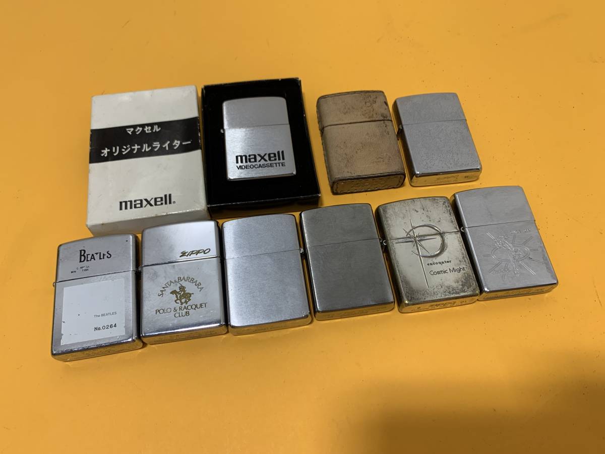 3006◇Zippo ジッポ まとめ売り 9点 The BEATLES/maxell/Cosmic Might 