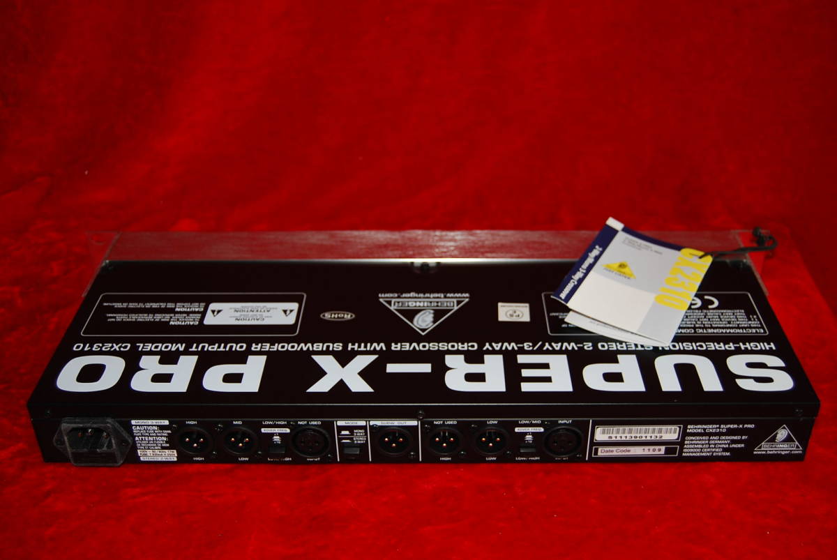ベリンガー SUPER-X PRO CX2310チャンネルデバイダー（管理NO.497 