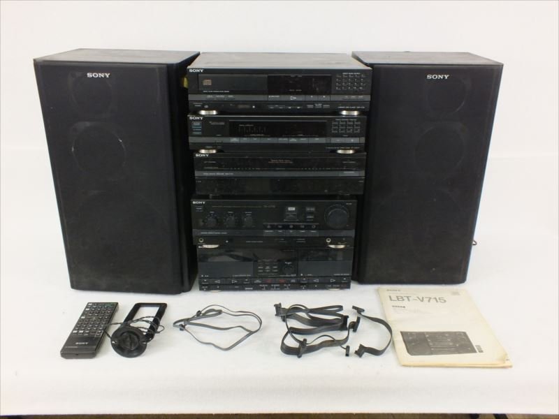 ♪ SONY ソニー TA-V715 TC-V715 SEQ-V715 ST-V715TV CDP-V715 SS-V715AV システムコンポ 取扱説明書有 リモコン有 中古 現状品230711E3255