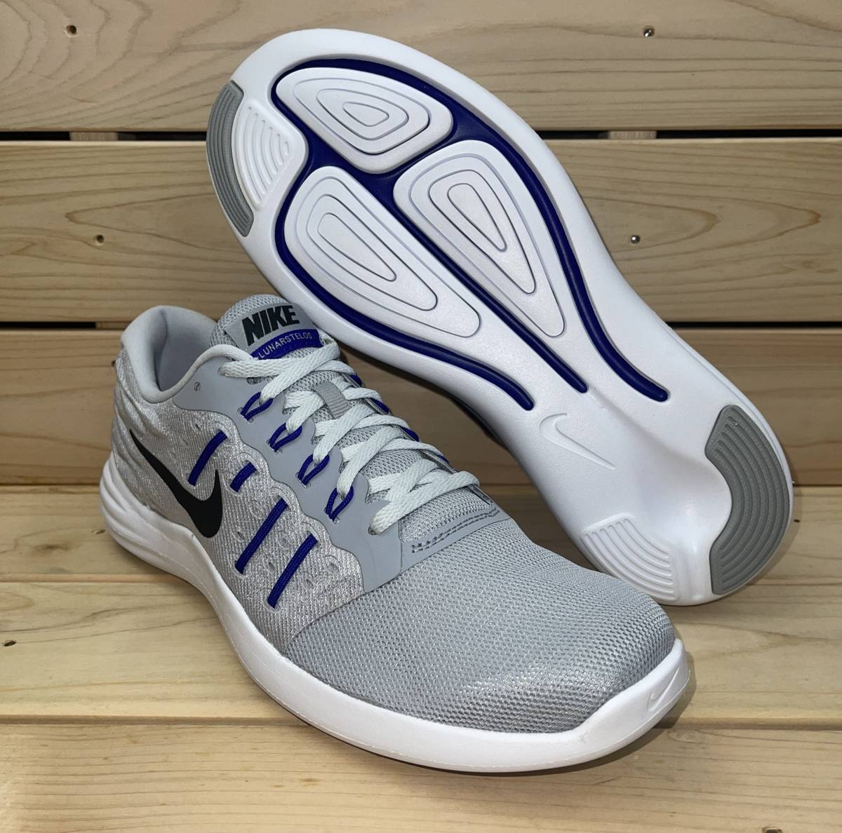 1円 スタート ナイキ 26.5cm ルナ ステロス グレー NIKE LUNARSTELOS 