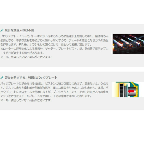 プロジェクトミューμ NS-CブレーキパッドF用 AHH4B RENAULT TWINGO 0.9 ZEN/INTENS 16/9～ ブレーキパッド プロジェクトμ : プロジェクト SN15 RNN14