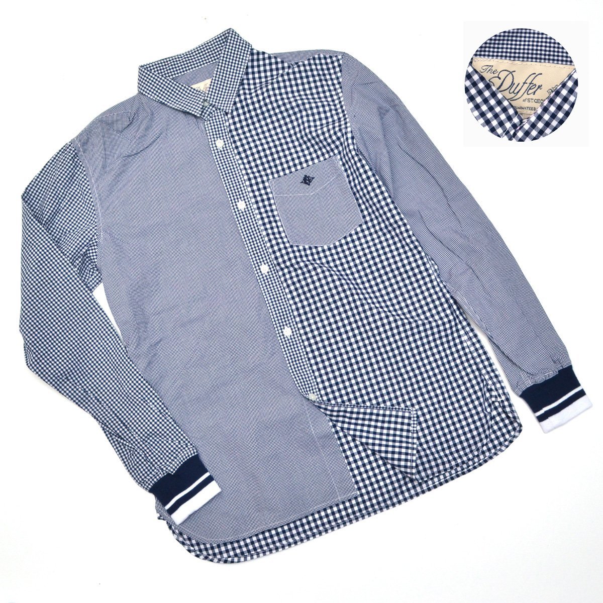 The DUFFER of ST.GEORGE ダファー カフスリブシャツ クレイジーパターン SH447 Mサイズ メンズ 長袖 トップス　2020SS M646711