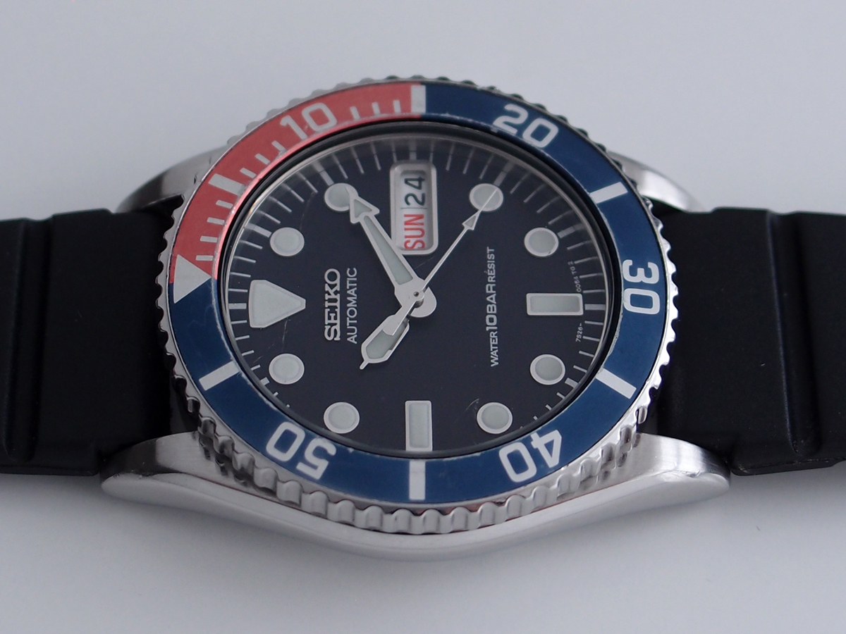 セイコー 自動巻 ダイバー ペプシベゼル 7S26-0050！SKX025 SEIKO 