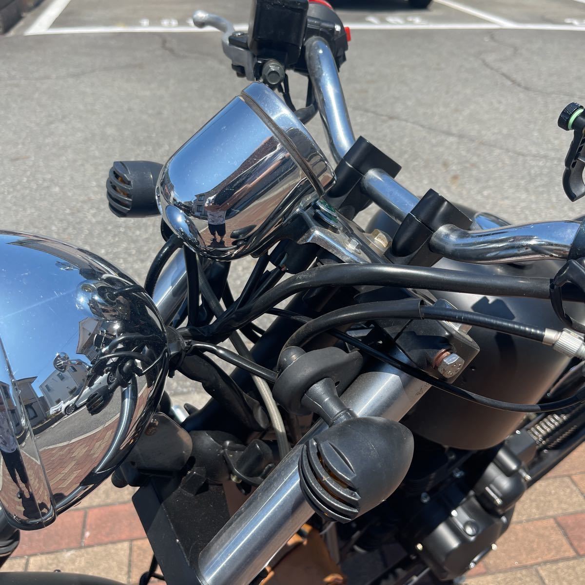 ヘイスト250 マフラー、ウィンカーカスタム バッテリー容量大交換 