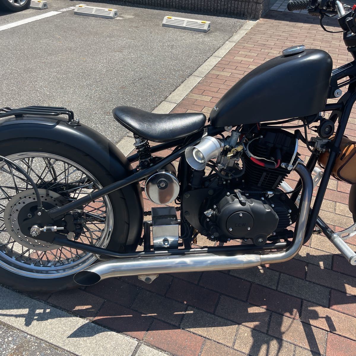 ヘイスト250 マフラー、ウィンカーカスタム バッテリー容量大交換 