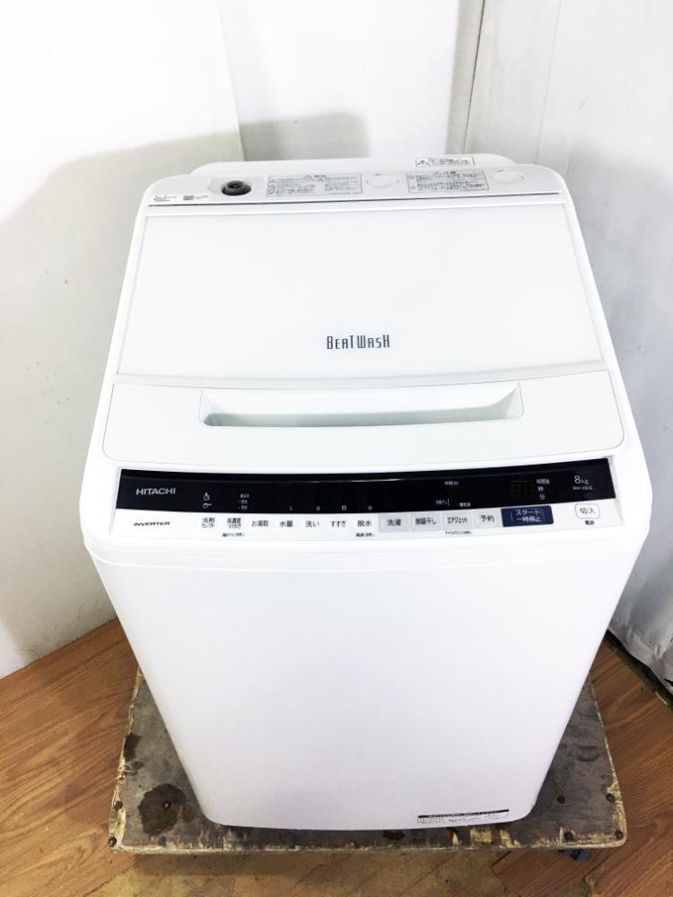 ☆送料無料☆2020年製☆極上超美品 中古☆日立 8㎏ ビートウォッシュ