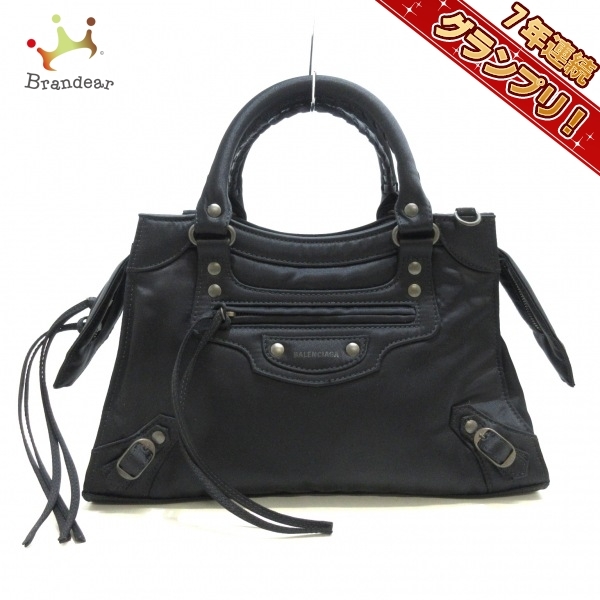 バレンシアガ BALENCIAGA ハンドバッグ 638521 ネオ クラシック シティ S ナイロン 黒 美品 バッグ