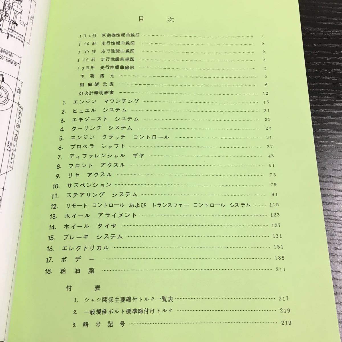 三菱Jeep 整備解説書シャシ編J20/J30/J32/J3R系 サービスマニュアル