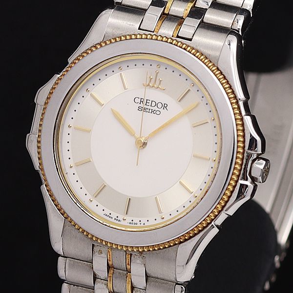新品，新作登場 1円 稼働 良品 セイコー QZ 9581-6040 クレドール 白文字盤 SS&times;18KT ラウンド メンズ腕時計 7814400KYM(クレドール)｜売買されたオークション情報、yahooの商品情報をアーカイブ公開 - オークファ クレドール