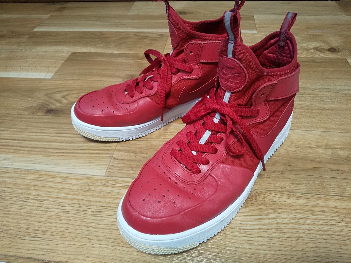 【864014-600】 10's NIKE AIR FORCE 1 ULTRAFORCE MID USED US11 29.0cm 2016年製 ナイキ エアフォース1ミッド GYM RED 赤