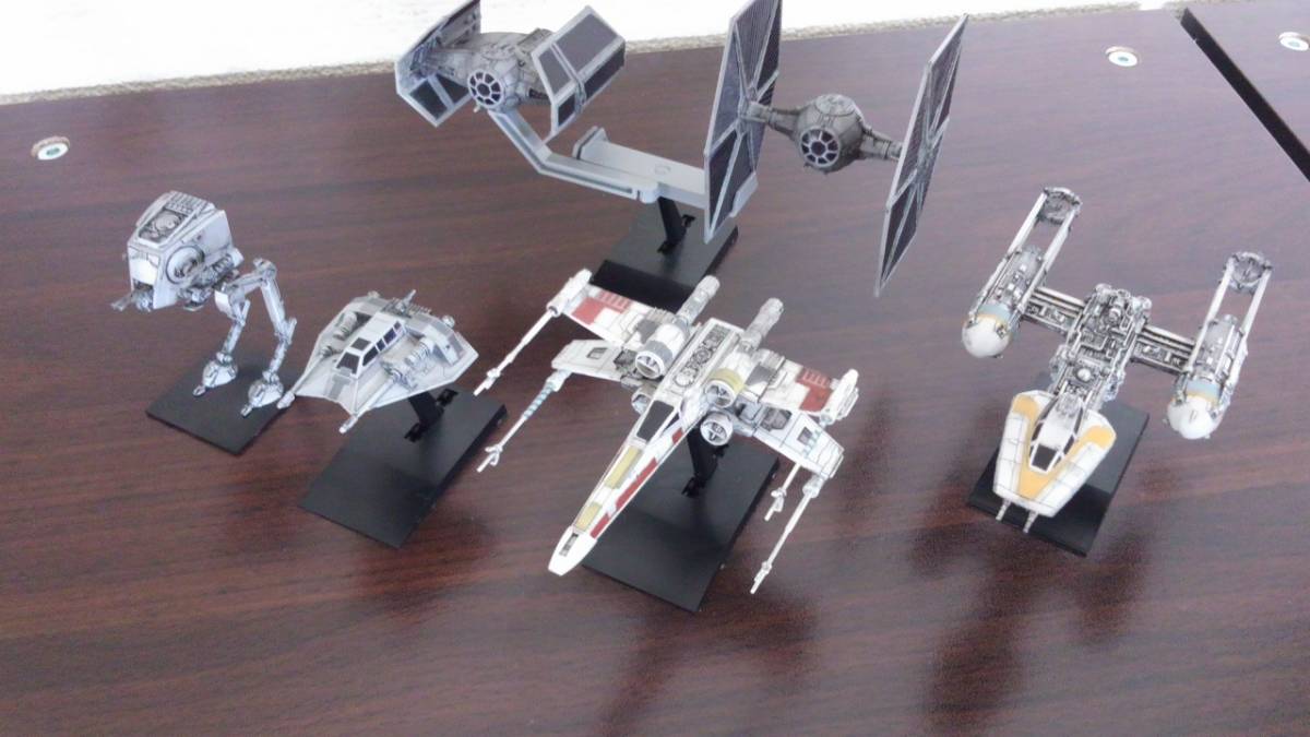 バンダイ　スター・ウォーズ　プラモデル　ビークルモデル (完成/塗装品) X-WING 等 4セット