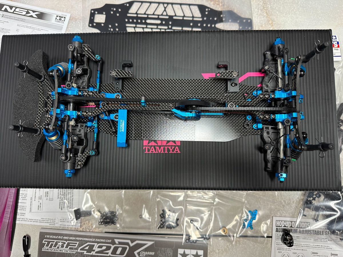 1円スタート・美品】タミヤ TRF420X シャーシ キット おまけボディ 