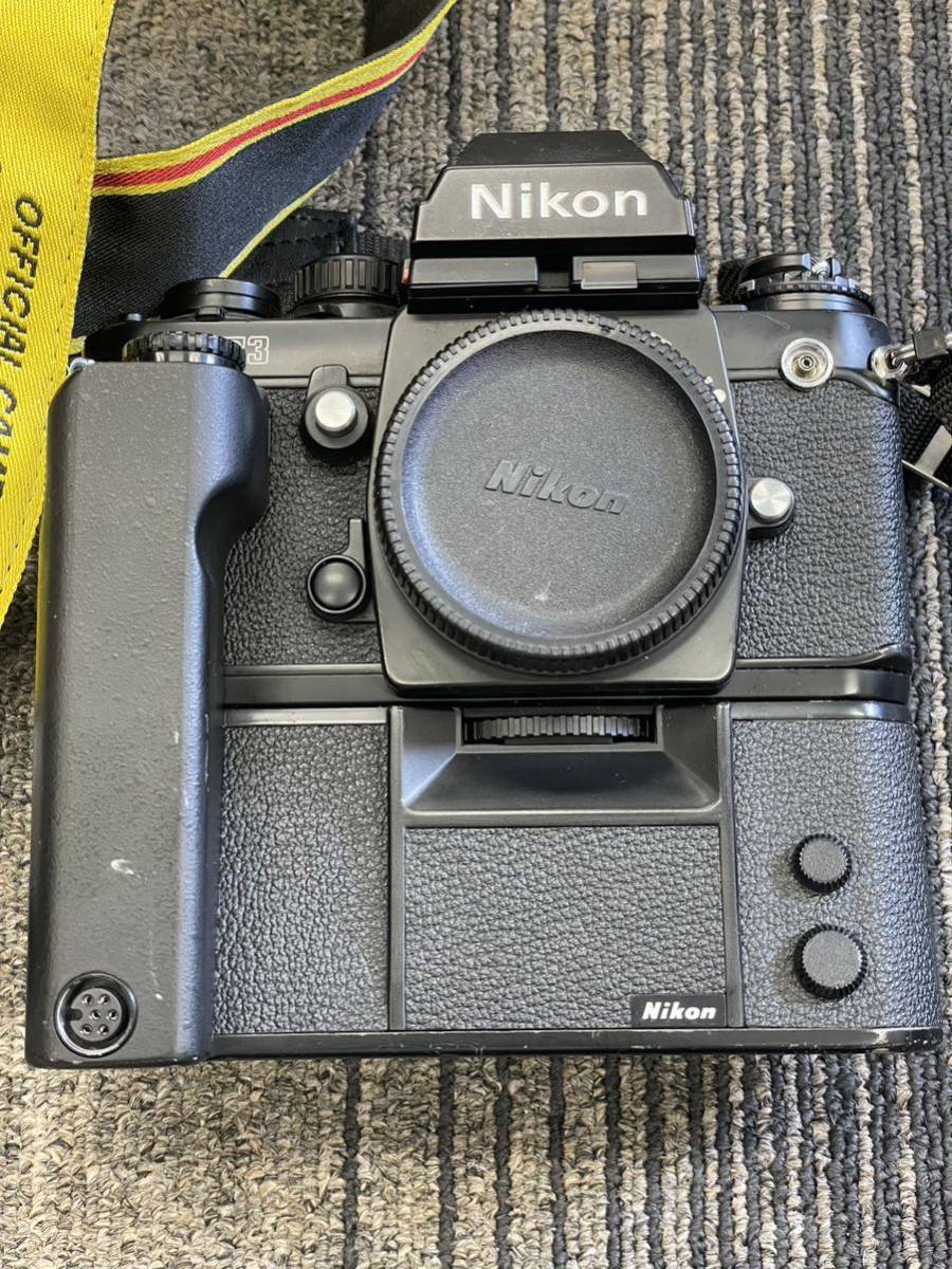 動作未確認 Nikon ニコン F3 Nikon MD-4 付き 32.動作未確認・NIKON ニコン F3 フィルムカメラ MD-4 モーター