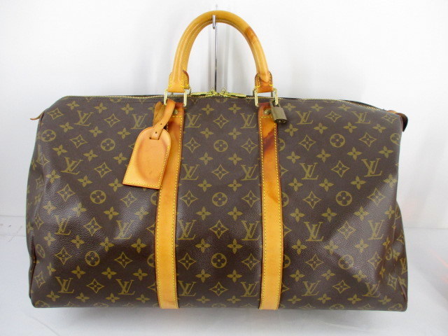 1円☆ LOUIS VUITTON ルイ ヴィトン モノグラム キーポル 50 ボストン