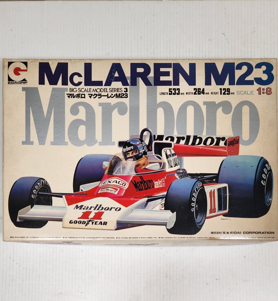 エーダイグリップ 永大 1/8 未組立 マルボロ マクラーレン M23 ビッグ