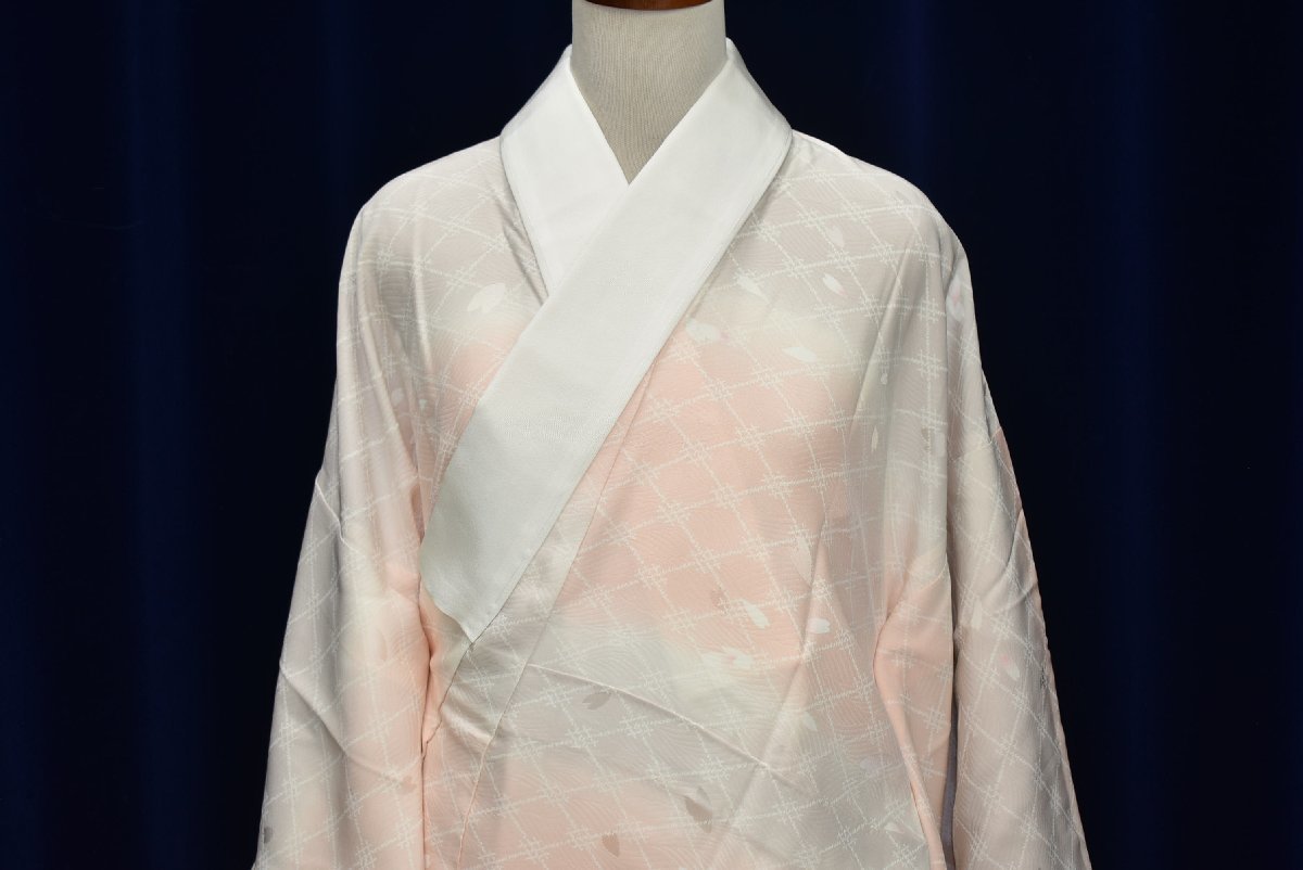 ちどりや】1円開始 美品 正絹 長襦袢 単衣 袖無双 バチ衿 半衿 東京 