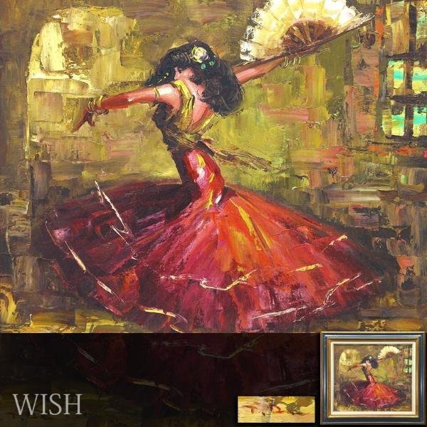 【真作】【WISH】T.Rm 油彩 10号 ◆魅惑的な踊り子 #23072662