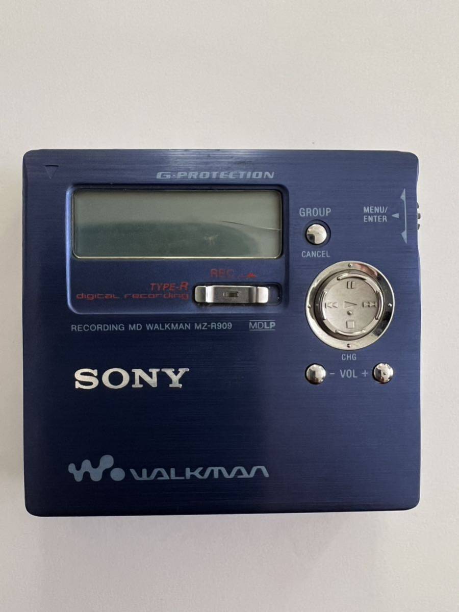 SONY MZ-R909 ブルー ポータブルMDレコーダー 【公式通販】