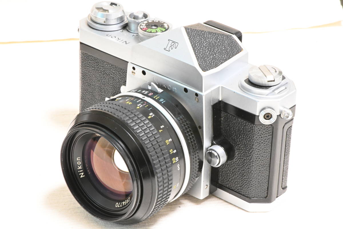 ジャンク Nikon F アイレベル 及び 非Ai Nikkor 50mm F1.4 Fマウント