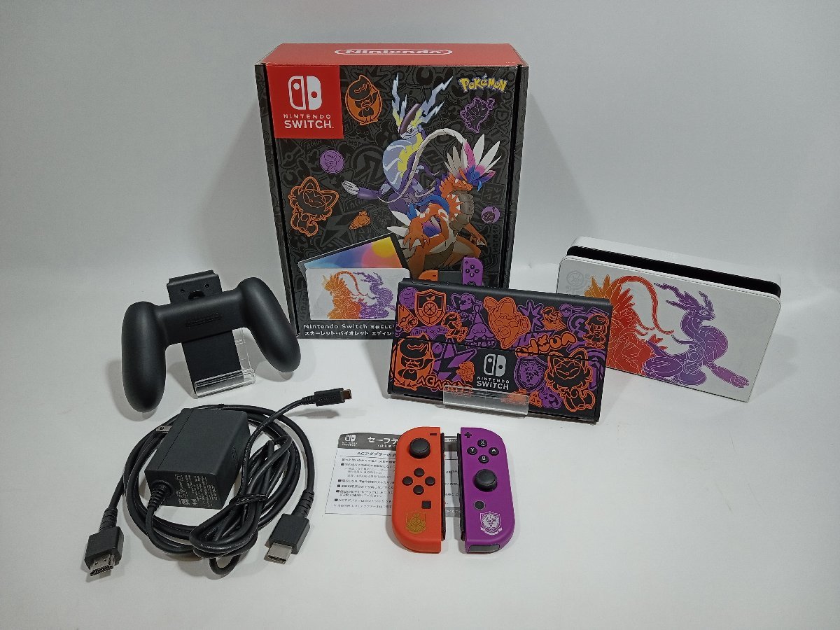 得価，本物保証 動確済 Nintendo Switch ニンテンドースイッチ 有機ELモデル スカーレット バイオレットエディション HEG-S-KEAAA 5-2-3 No.7389(ニンテンドースイッチ本体)｜売買されたオークション情報、yahooの商品情 ニンテンドースイッチ本体